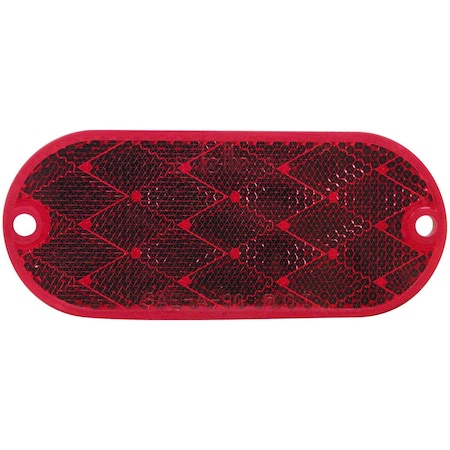 Peterson Red Lens 438 Length x 178 Height Oblong Without Housing Adhesive Backing V480R